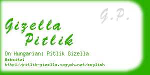 gizella pitlik business card